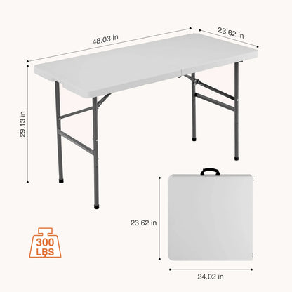 4/6/8 FT Portable Indoor Outdoor Heavy Duty Foldable Table