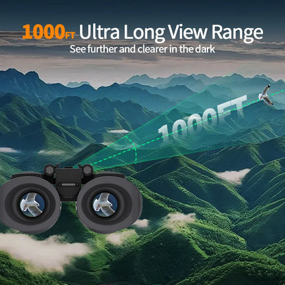 Head-Mounted Night Vision Goggles & Binoculars for Adults. Manual Focus & 8X Digital Zoom.