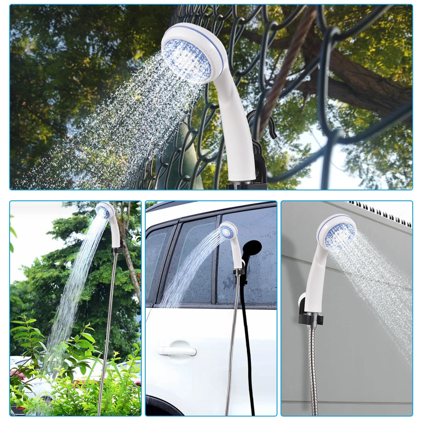 Portable Camping Shower USB Rechargeable Shower for Camping