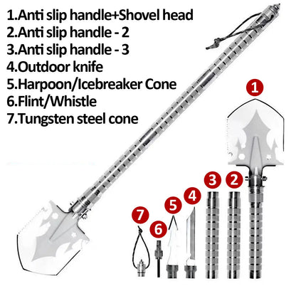 Multi Functional Shovel Survival Equipment Self-Defense Tools Camping Accessories