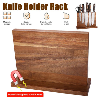 Magnetic Knife Block with Strong Magnetism & Large Capacity.