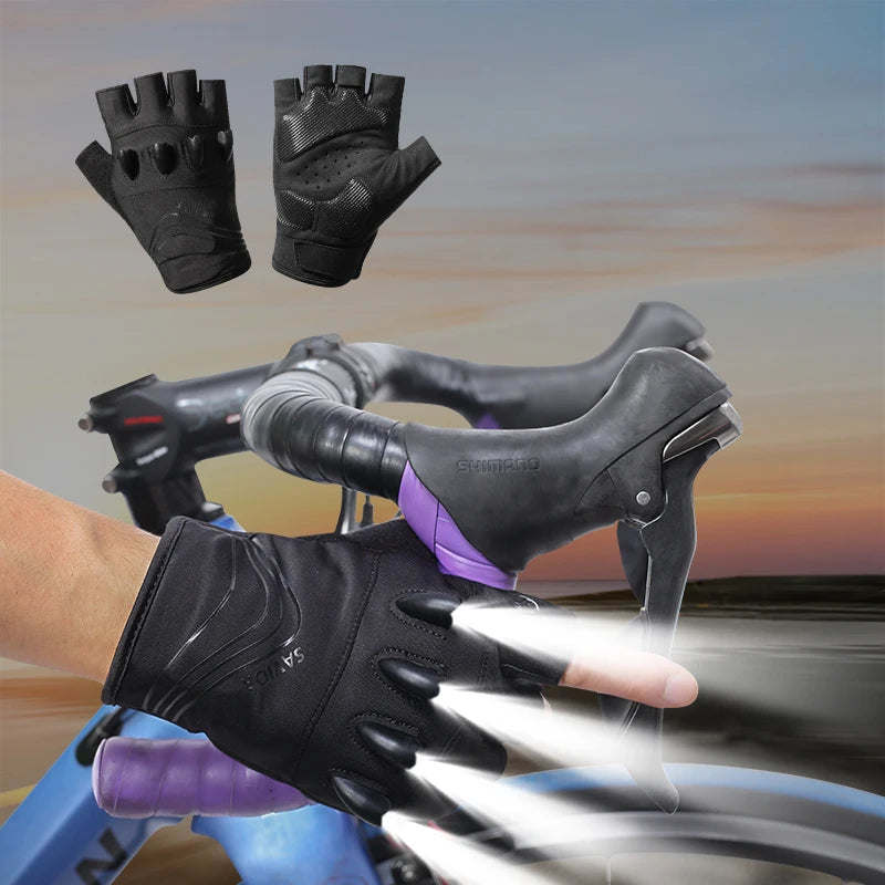 LED Gloves For Mountain Biking Fishing Night Sports Anti Slip