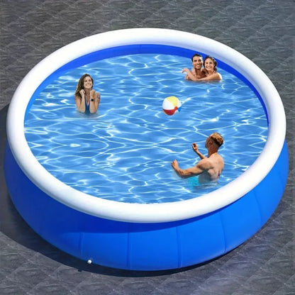 Inflatable Round Swimming Pool for Outdoor, Backyard