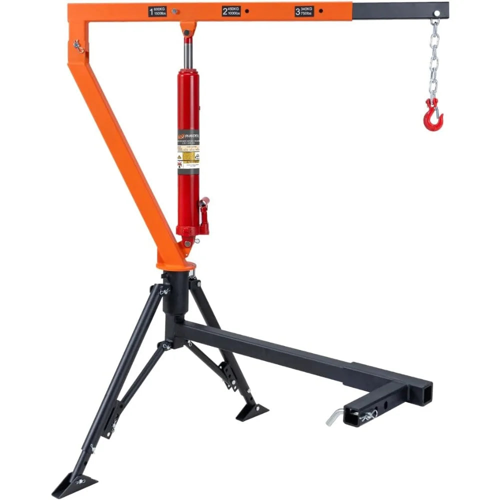 Stretchable Receiver Mounted Hydraulic Swivel Pickup Truck Crane
