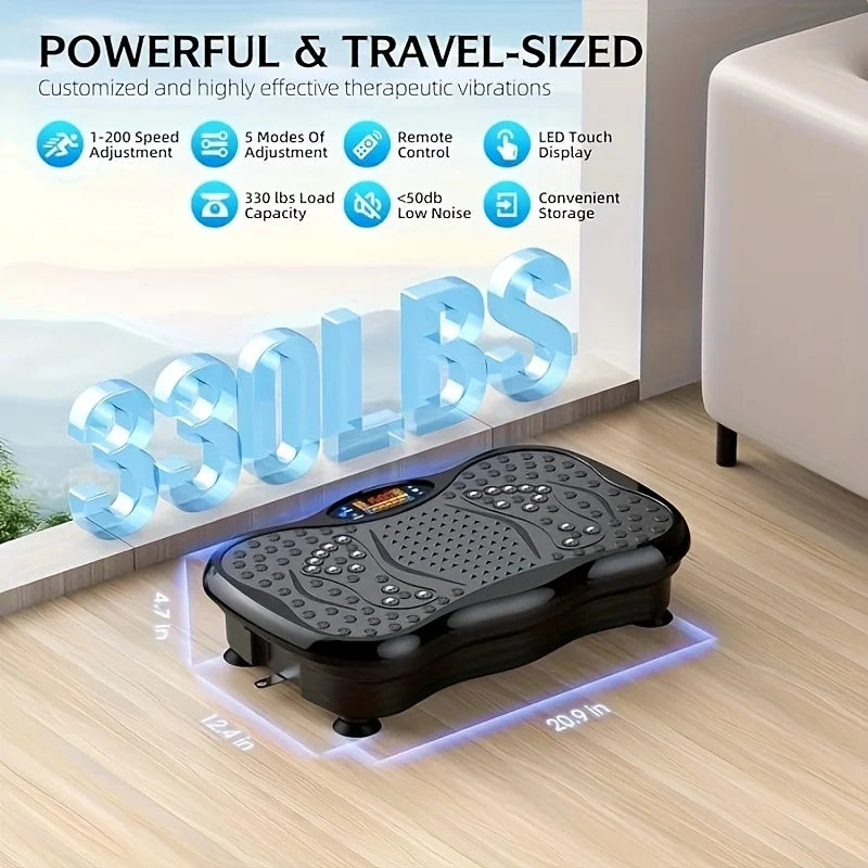 Vibration Platform with Resistance Bands for Full-Body Workout