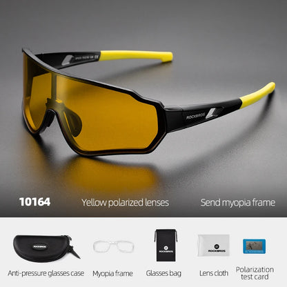 Photochromic Polarized Cycling Sunglasses Inner Frame Goggles