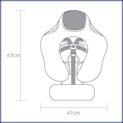 Baby Float with Sunshade Canopy and Crotch Strap.