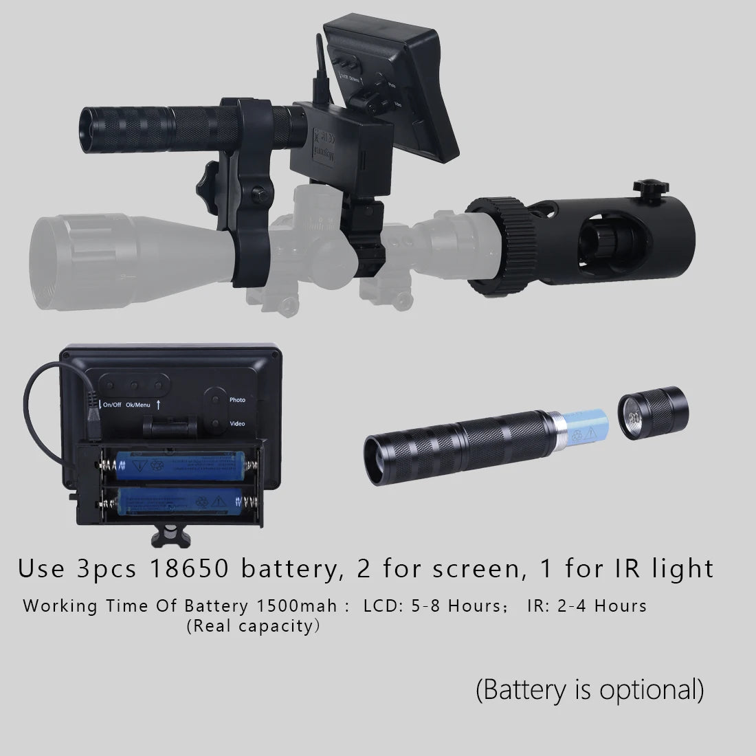 Digital Night Infrared Scope Camera Riflescope With HD 720P Video/Photo Recording