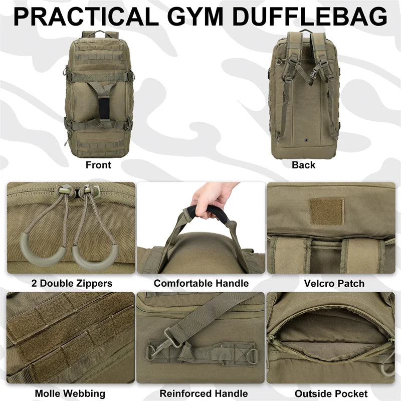 Outdoor Mountaineering Molle Tactical Backpack Camping Travel Bags