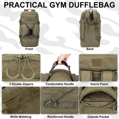 Outdoor Mountaineering Molle Tactical Backpack Camping Travel Bags