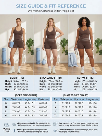 2-Piece Yoga Set, Racing Vest, Outdoor Sports Shorts,  4-Way Stretch Fitness Shorts