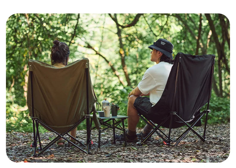 High Back Moon Chair Camping Outdoor Adjustable Lounge Chair