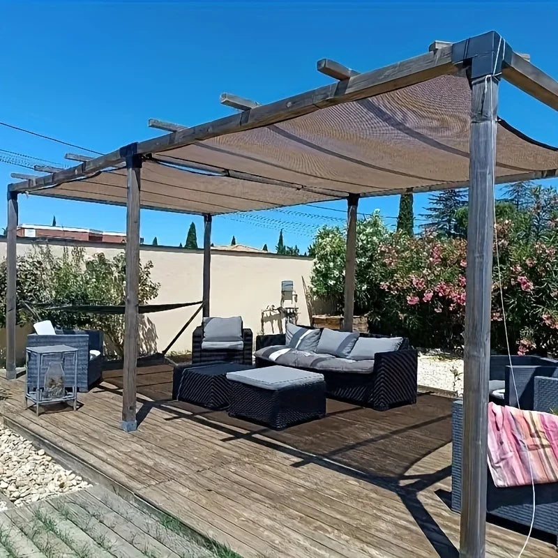 Brown Shade Cloth. Professional Sun Protection Design. 90% Uv Blocking.