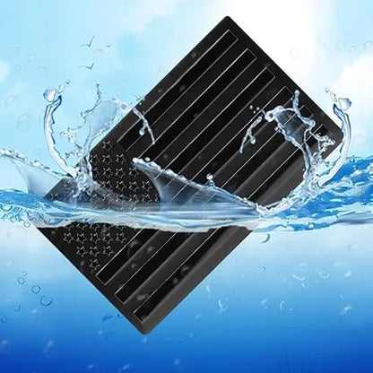1 Pair 3"x5" Embossed Metal Black American Flag Stickers.