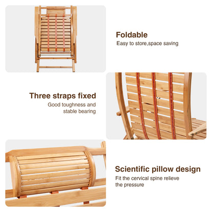 Heavy Duty Folding Rocking Chair Outdoor Furniture Adjustable Sun Lounger Chairs