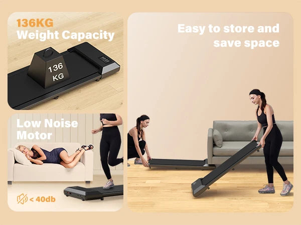 300lbs Capacity 2in1 Walking Running Exercise Machine With LCD Digital Data Display