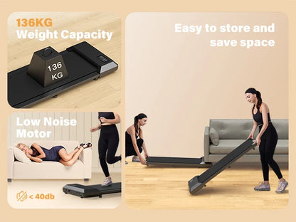 300lbs Capacity 2in1 Walking Running Exercise Machine With LCD Digital Data Display