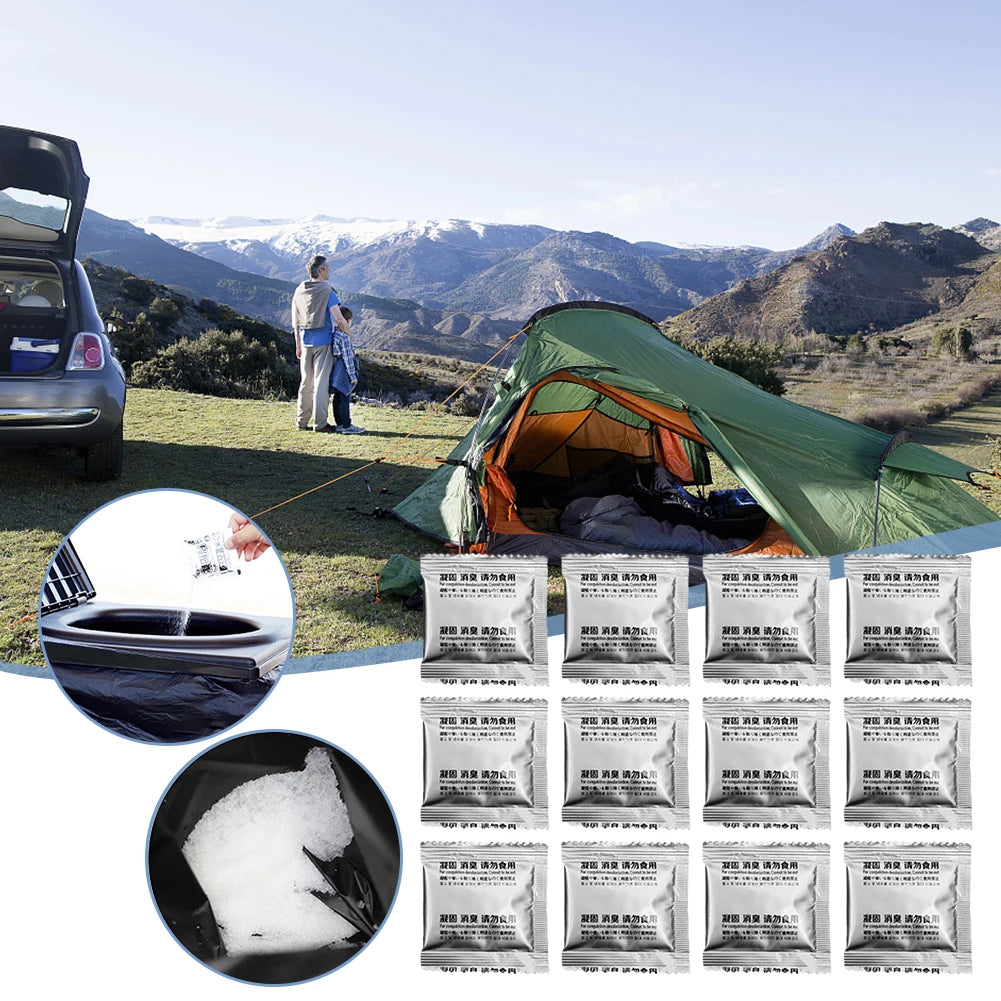 12 Pcs Camping Toilet  Deodorizing Powder for Camping Toilet