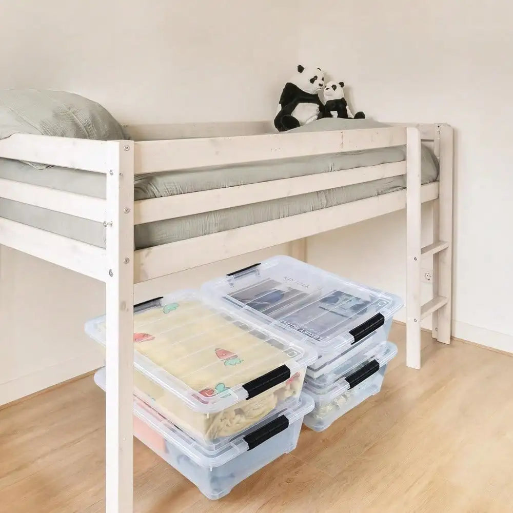 20 Quart Stackable Plastic Under Bed Bins With Lid