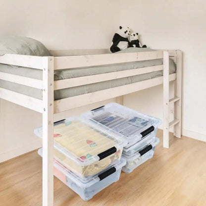 20 Quart Stackable Plastic Under Bed Bins With Lid