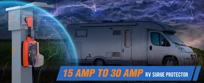 30Amp RV Surge Protector Circuit Analyzer Monitor High Low Spikes for Camper Van