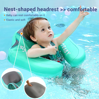 Baby Float with Sunshade Canopy and Crotch Strap.