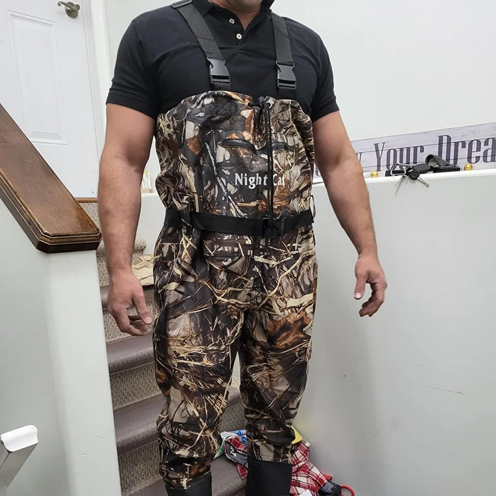 Heavy Duty Waterproof Chest Waders with Anti-Slip Boots for Fishing, Hunting and Farm Work