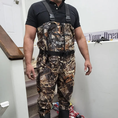 Heavy Duty Waterproof Chest Waders with Anti-Slip Boots for Fishing, Hunting and Farm Work