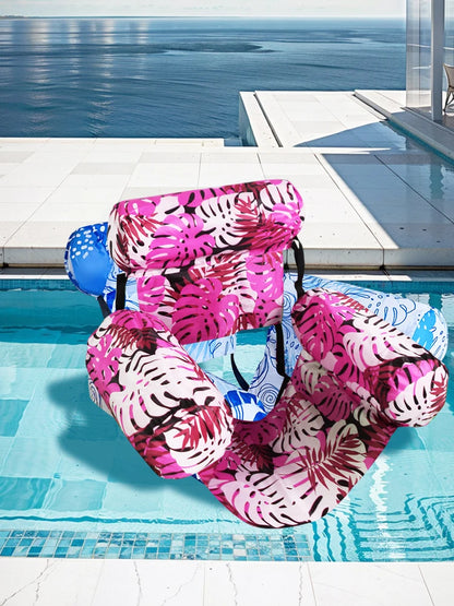 Inflatable Floating Lounger Chair with Arm & Backrest for Pool, Lake or Beach