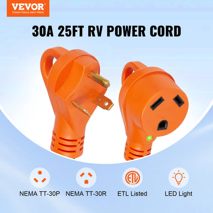 RV Extension Cord with LED Indicator Handle