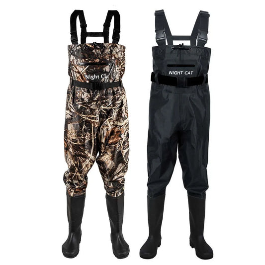 Heavy Duty Waterproof Chest Waders with Anti-Slip Boots for Fishing, Hunting and Farm Work