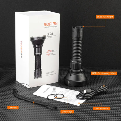 LED 6000K Tactical Flashlight Rechargeable Portable Powerful Torch