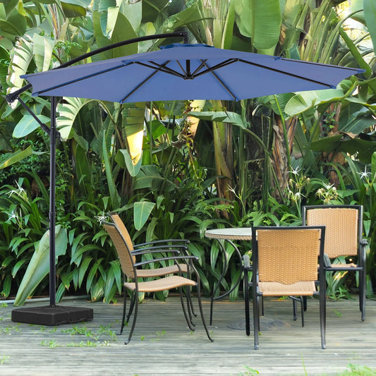 10FT Outdoor Umbrella Hanging Cantilever with Tilt Adjustment