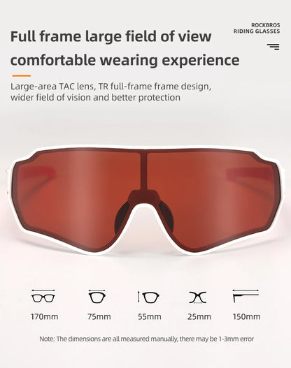 Photochromic Polarized Cycling Sunglasses Inner Frame Goggles