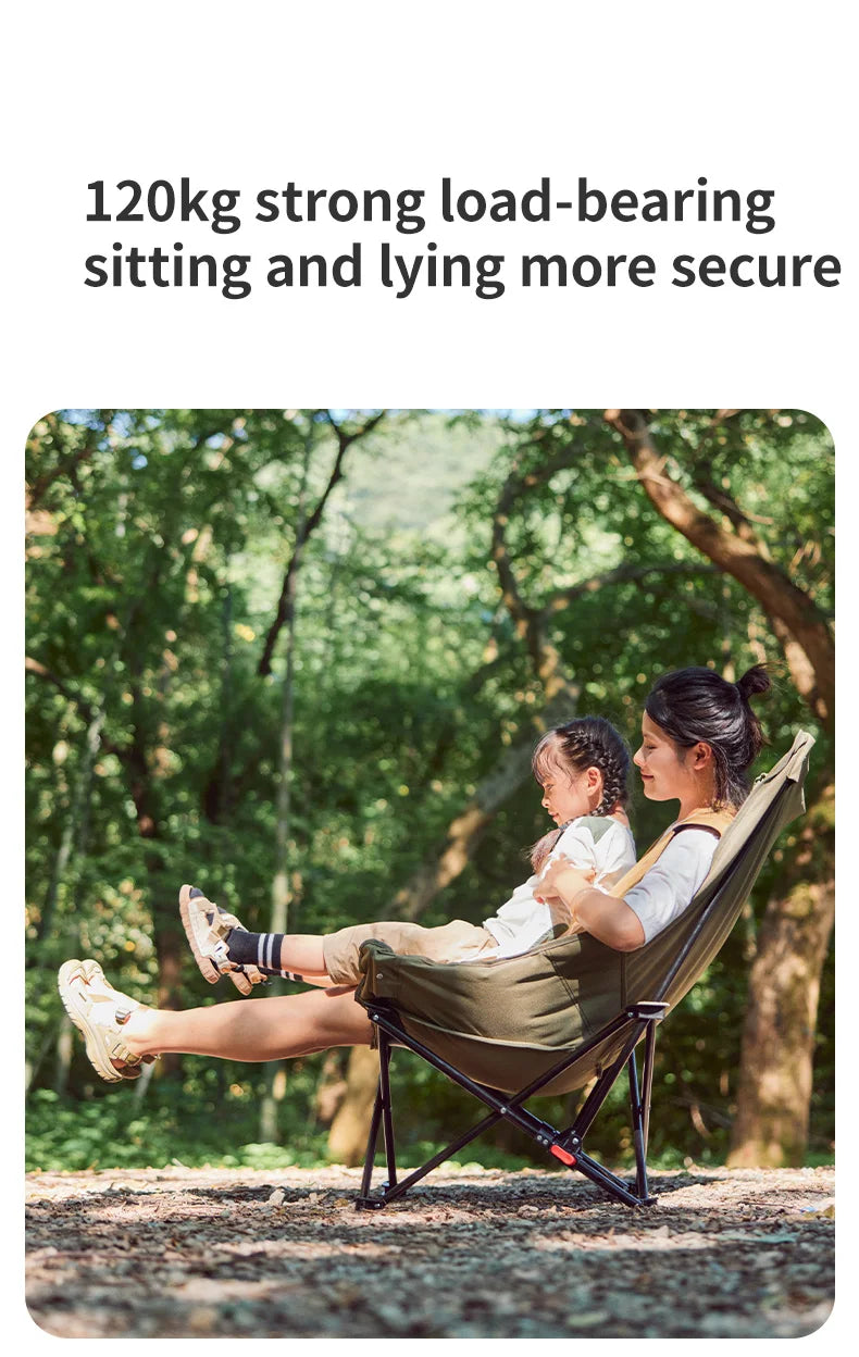 High Back Moon Chair Camping Outdoor Adjustable Lounge Chair