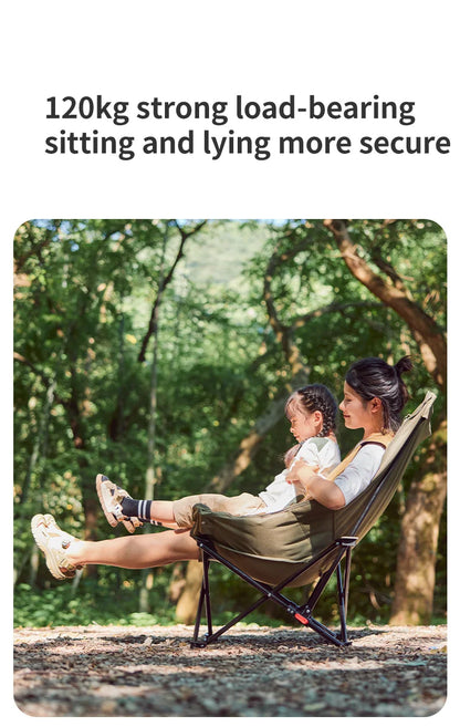 High Back Moon Chair Camping Outdoor Adjustable Lounge Chair