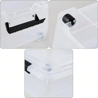 20 Quart Stackable Plastic Under Bed Bins With Lid