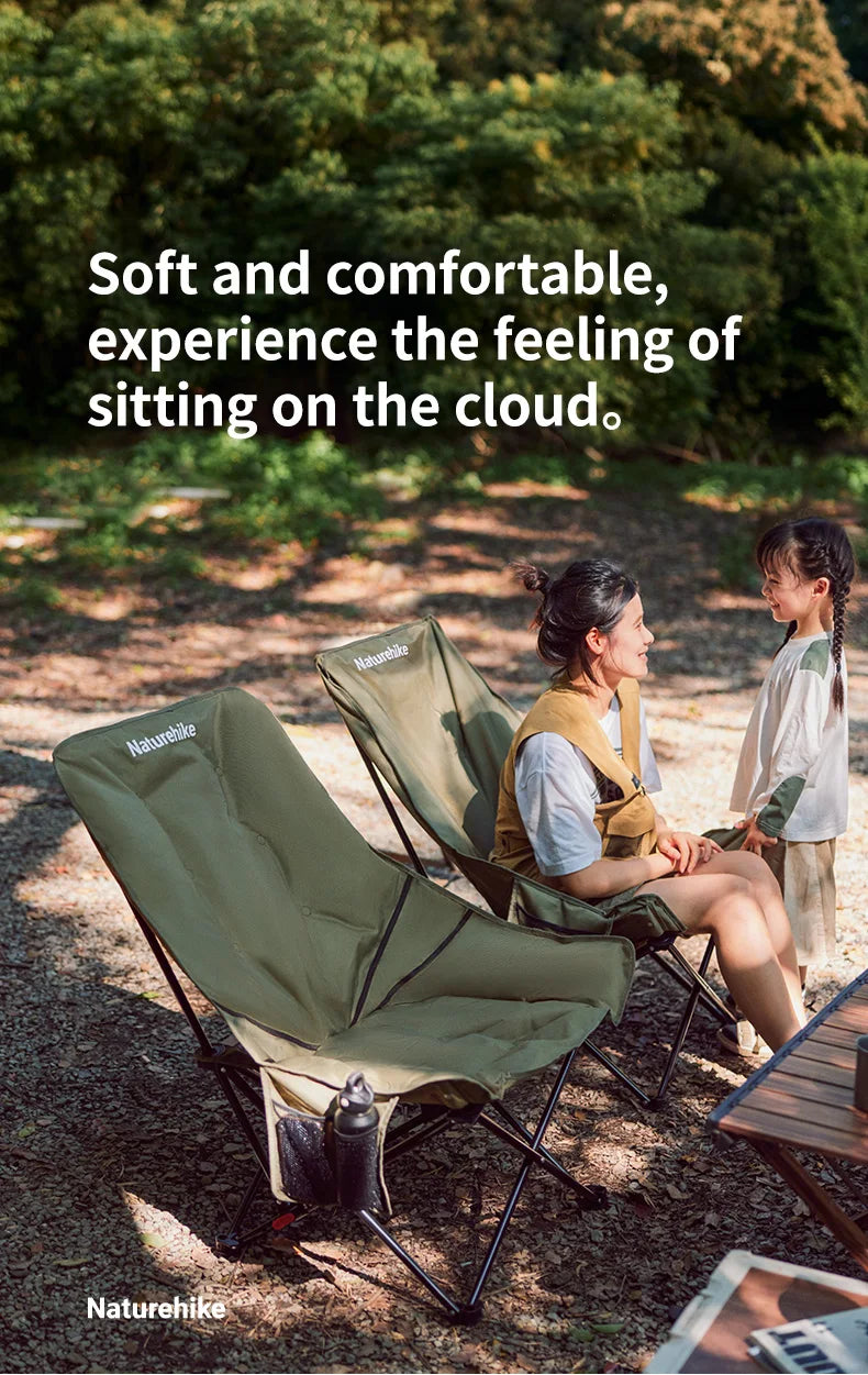 High Back Moon Chair Camping Outdoor Adjustable Lounge Chair