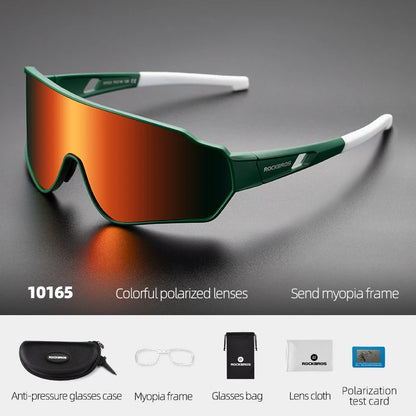 Photochromic Polarized Cycling Sunglasses Inner Frame Goggles