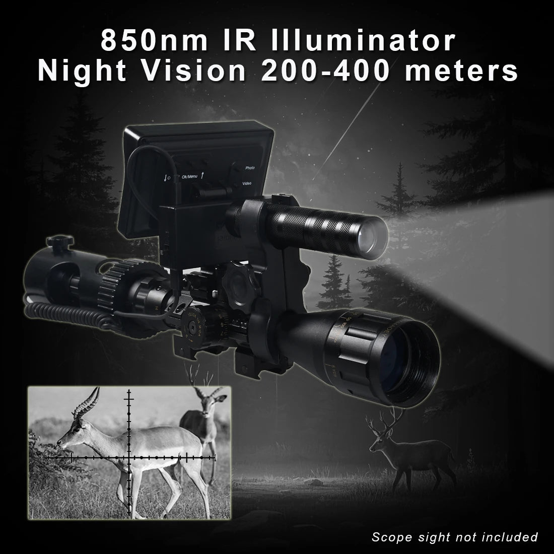 Digital Night Infrared Scope Camera Riflescope With HD 720P Video/Photo Recording