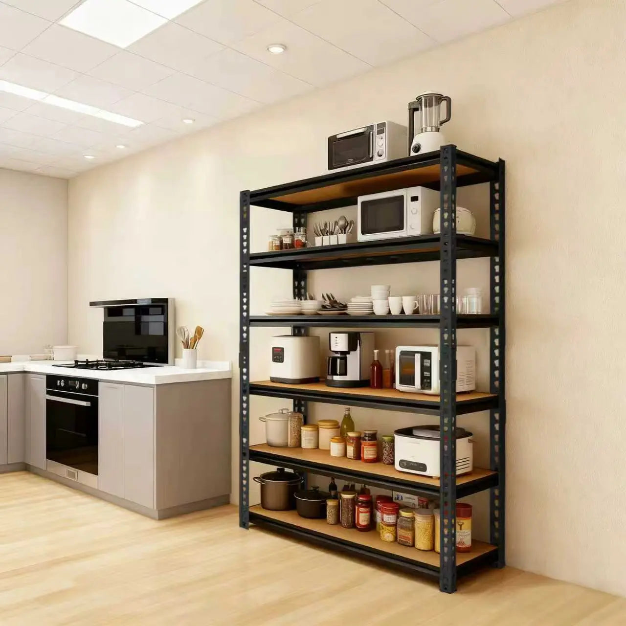 3050 LB Sturdy Metal Garage Shelving System with Adjustable Height.